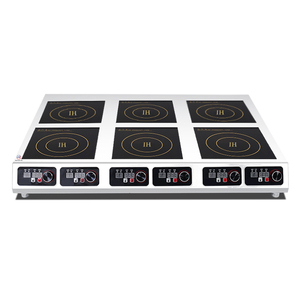 Cocina de inducción de 6 quemadores de 3500W para servicio pesado para cocinas militares y gubernamentales - Product Image 1