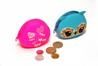 Sac à bandoulière mignon à motif de personnage de dessin animé, petit porte-monnaie en silicone pour enfants, pochette à monnaie pour enfants