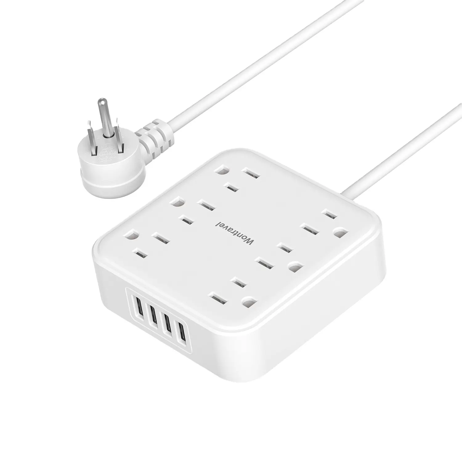 Extension Cord 6 AC Outlet Surge Protector US Power Strip USB Tabletop Socket