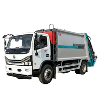 Camion de compression des déchets de 8 m³ produit en usine, châssis léger DFAC pour les travaux d'assainissement urbain
