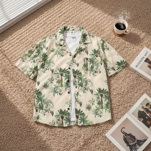 <span class=keywords><strong>Chemise</strong></span> Hawaïenne Tendance Imprimée Personnalisable à Manches Courtes pour <span class=keywords><strong>Homme</strong></span> – Idéale pour l'Été, Style Décontracté, <span class=keywords><strong>Chemise</strong></span> de Couple - Product Image 2