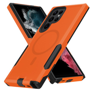 Coque de téléphone magnétique pour Samsung S23 Ultra Plus A54 A14 5G 4G avec clip ceinture 2 en 1 housse antichoc prise en charge de la charge sans fil - Product Image 1