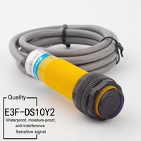 Capteur photoélectrique diffuseur E3F-DS10Y2 en gros, interrupteur AC 90-250V 2 fils NC 18mm réglable IP65 pour détection de convoyeur