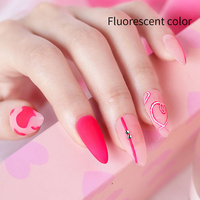 Esmalte de gel fluorescente para uñas, barniz de uñas semipermanente UV LED, Etiqueta Privada, neón