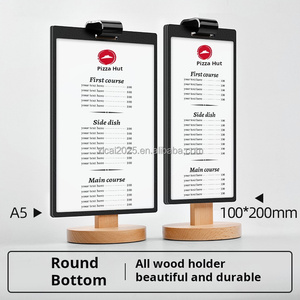 Modern -through Beverage <strong>Menu</strong> &amp; Order Card Advertising Wooden <strong>Floor</strong> Standing <strong>Display</strong> <strong>Stand</strong> Detachable Board for Restaurants - Product Image 6