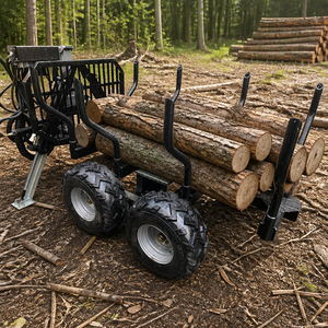 Grue forestière pour le bois de chauffage avec remorque, zone de chargement télescopique 2120-3520 mm, angle de rotation télécommandé - Product Image 5