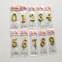 Bougie d'anniversaire à chiffres, colorée et créative, en cire de paraffine, porte-bonheur, pour gâteau, mariage, fête, décoration de vacances