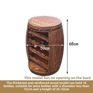 Elegante Barile di Quercia Antica <span class=keywords><strong>Portabottiglie</strong></span> per Vini e Vetrina Elegante in Legno per Cantina e Decorazioni per feste - Product Image 3