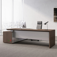 Meuble de bureau de direction de luxe en bois d'usine avec placage MDF peint