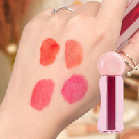 Brillant à lèvres végétalien à haute teneur en pigments 3ml Baume à lèvres teinté naturel avec éclat brillant Huile à lèvres revitalisante sans cruauté