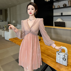 ZYHT 70250 Abiti da Festa Corti Economici all'Ingrosso, Stile A-Line Plissettato con <span class=keywords><strong>Glitter</strong></span>, Verde, per Compleanno Donna - Product Image 2