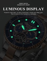 Montre mécanique automatique pour homme avec logo personnalisé OEM d'usine, lumineuse, en acier inoxydable, étanche, montre-bracelet pour homme