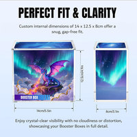 Boîte de protection en acrylique personnalisée pour booster Pokémon, étui transparent en acrylique pour cartes à collectionner TCG avec couvercle magnétique