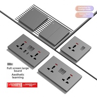 Enchufe de Pared Multifunción con Interruptor, Estándar Británico, Orificio Cuadrado, 13A, Color Blanco, Hong Kong International