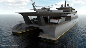 Conception de pointe Nouveau moteur intérieur de méga-yacht en aluminium de 79Meter259ft Super Support pour le sport et le divertissement - Product Image 2