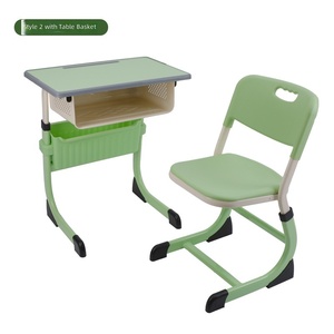 Escritorios y Sillas Escolares Ajustables Tipo C para Estudiantes de <span class=keywords><strong>Primaria</strong></span>, Escritorios y Sillas Escolares para Clases de Tutoría y Programas de Formación - Product Image 4