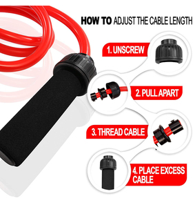 <span class=keywords><strong>Corde</strong></span> à <span class=keywords><strong>sauter</strong></span> lestée en PVC épais avec longueur réglable pour la maison, la salle de sport, l'entraînement athlétique et la combustion des <span class=keywords><strong>calories</strong></span> - Product Image 4