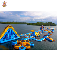 Parc aquatique gonflable en PVC Nova NVWG-0171 pour l'extérieur et trampoline flottant pour jeux de parc et équipement de lac
