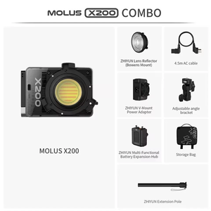 Zhiyun MOLUS X200 RGB Combo, Luz de Video LED de Bolsillo a Todo Color, 2700K-6500K, APP - Product Image 4