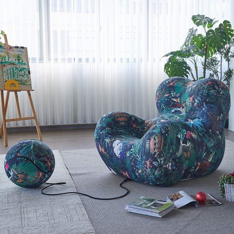 Grand canapé en feuille d'olivier en soie glacée 118cm [livraison à votre porte]