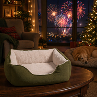 Lit orthopédique de luxe pour chien, prix d'usine, lit rectangulaire en peluche douce pour chat, lavable, anti-anxiété, apaisant, pour chiens de petite et grande taille