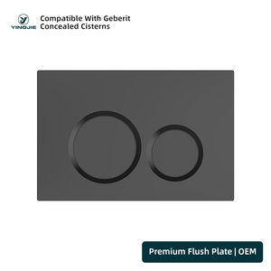 Plaque de chasse d'eau double à 2 boutons en ABS doré pour <span class=keywords><strong>Geberit</strong></span>, pour WC suspendu avec réservoir encastré personnalisé à carreler - Product Image 3