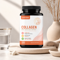 Produits de beauté très demandés : Comprimés de collagène marin hydrolysé de haute qualité pour femmes et hommes adultes, 290 comprimés/boîte, approvisionnement en gros