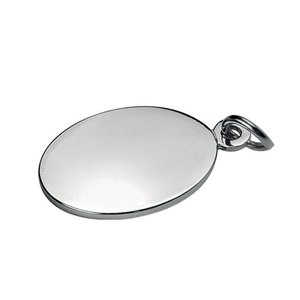 Piastra ovale 20x29 mm in argento sterling per la creazione di pendenti - Product Image 1