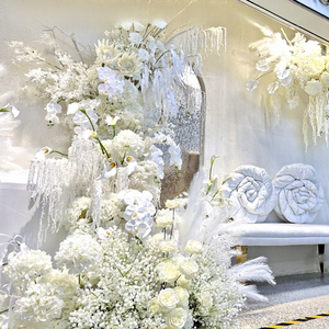 Rangées de fleurs artificielles en soie réalistes, décorations florales pour mariage, fournitures pour centres de table - Product Image 3