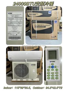Smart WiFi Control BTU 24000 Wall-Mounted Split AC York USA Mexico Philippines Air Conditioners 220v 60Hz 2.5hp