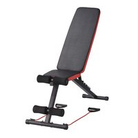 Banc de musculation professionnel réglable inclinable et déclinable avec bandes de résistance pour entraînement à domicile