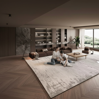 Tapis de luxe en polyester pelucheux de 10 mm d'épaisseur, design moderne, fabriqué à la machine, lavable, pour la décoration de la maison, tapis de sol pour salon, couloir