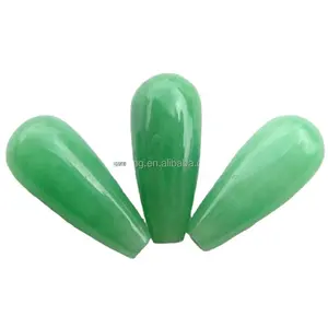 Dyed natural green jade teardrop loose gemstone beads stone drops