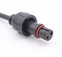 Câble 2464 22AWG de 31 cm/50 cm de longueur, connecteur pigtail étanche à 3 pôles noir pour électronique mâle/femelle