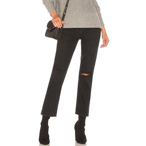 Low slung straight leg women pants <span class=keywords><strong>classic</strong></span> fancy ripped women jeans - Product Image 1