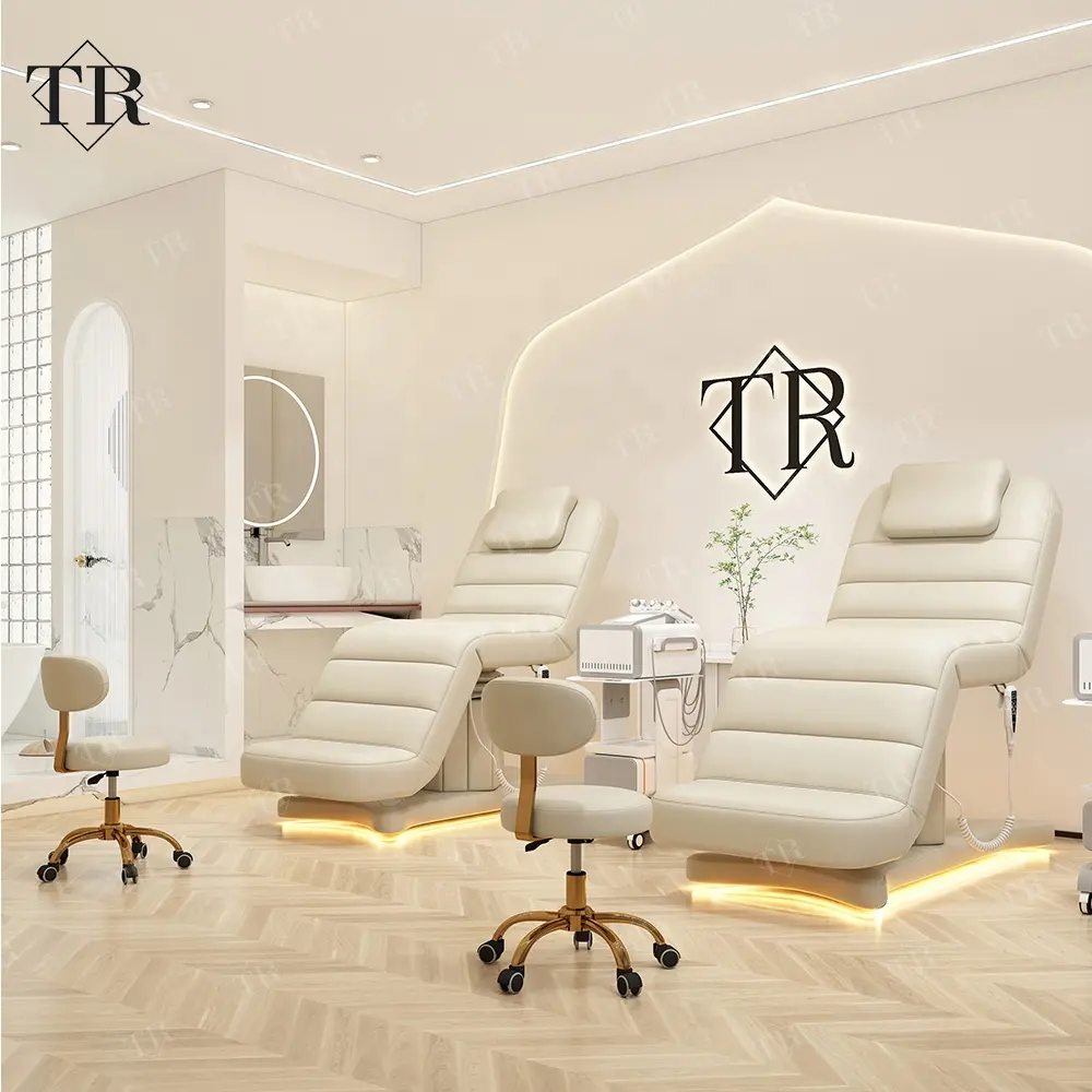 Turri Beauty Equipment Electric 3 Motors Newest Design Cosmetic Massage Bed Treatment Table Eyelash Cosmetic Facial Bed