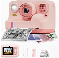 Appareil photo instantané avec imprimante photo couleur, enregistreur vidéo pour enfants, écran IPS 2,4 pouces, imprimante d'étiquettes pour appareil photo à impression instantanée
