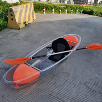 Nouveau canoë à cadre de coque PC transparent avec sièges EVA Airbag pour rafting en mer et dérive de lac pour les aventures en plein air