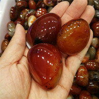 Wholesale Natural crystal quartz palm raw agate polished Carnelian Red Agate tumbled healing stone for sale
