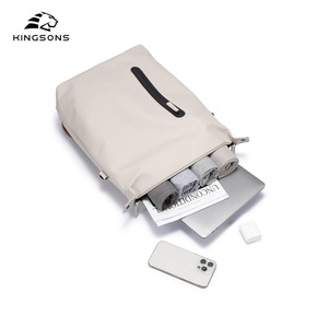 Kingsons Backpack 20-35L Waterproof Durable Laptop Sleeve Leisure Travel Backpack For Men Women Solid Color - Product Image 3