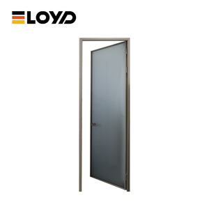 <span class=keywords><strong>Porte</strong></span> de toilette moderne Eloyd en alliage d'aluminium de haute qualité avec cadre en verre, insonorisée, à pousser et à tirer, avec décoration en treillis pour salle de bain d'hôtel - Product Image 4