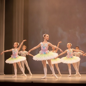 Tutú de Ballet Profesional Color Rosa Pastel con Apliques Florales, Pedrería, Diseño de Flor de Loto, para Actuaciones Escénicas, Traje Clásico de Ballet - Product Image 5