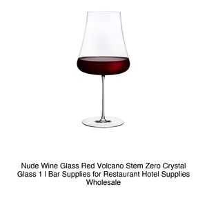 Copa de Vino Tinto Volcano Stem Zero Roja, 1 L, Cristal, Altura 24.9 cm, Diámetro 12.2 cm, Color Nude - Product Image 2
