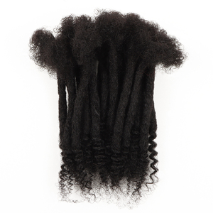 Vastdreadlocks 0.4cm 0.6cm 0.8cm dreadlocks artificielles, vente en gros de cheveux humains dreadlocks bon marché loc cheveux humains extrémités bouclées - Product Image 1