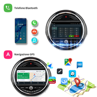 Lecteur DVD de voiture pour BMW MINI Cooper R56 Écran capacitif 7 pouces 8 cœurs 1Din DSP Carplay Amplificateur stéréo Mirror Link Android Auto