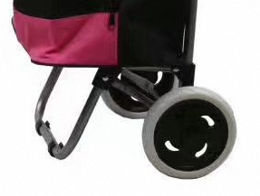 बड़ी क्षमता तह शॉपिंग पुल कार्ट ट्रॉली को बिक्री के लिए अनुकूलित काले मल्टीफंक्शन - Product Image 3