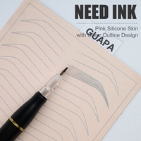 Marque privée OEM Microshading Silicone tatouage pratique peau rose blanc argent impression sourcils et lèvres forme fausse peau