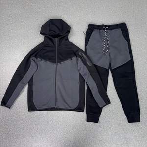 Nouvelle Version 2027 – Ensemble de Survêtement Homme 2 Pièces en Coton Polaire Technique de Qualité Supérieure <span class=keywords><strong>avec</strong></span> Logo Tendance – Sweat-shirt et Joggers Patchwork - Product Image 5