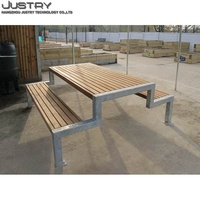 Parkbank mit tisch metall outdoor orientalischen picknick tische und park bänke