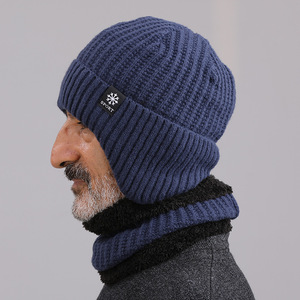 Bonnet tricoté d'hiver pour hommes, épais, chaud, coupe-vent, pour l'extérieur par temps froid - Product Image 1